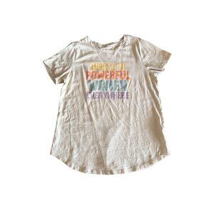 Old Navy Women’s Graphic Tee "Here’s To Powerful Women Everywhere" White Size M